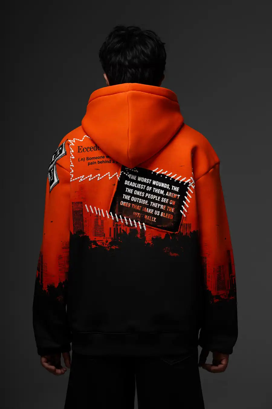 WOUNDS WITHIN ORANGE HOODIE