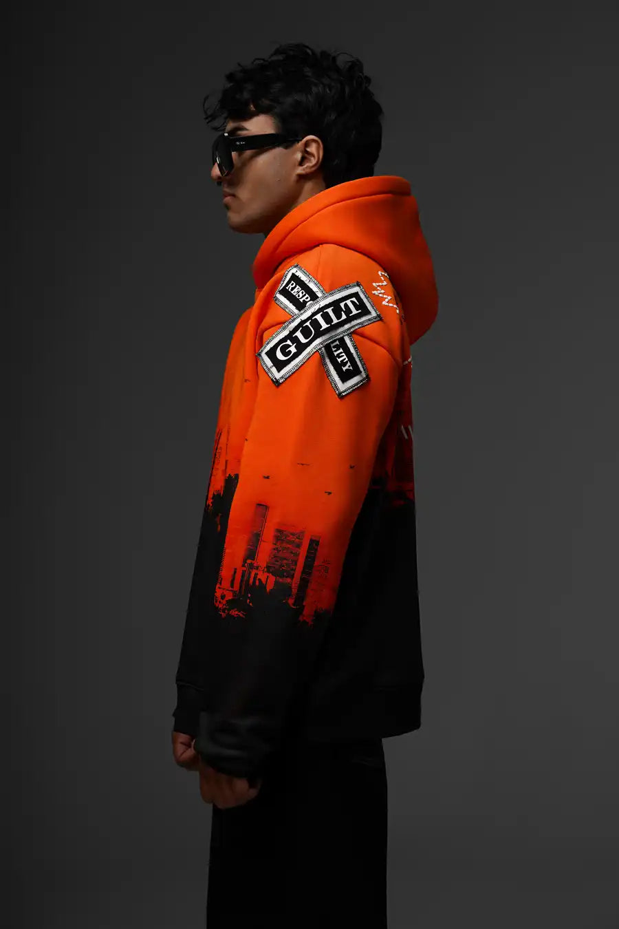 WOUNDS WITHIN ORANGE HOODIE