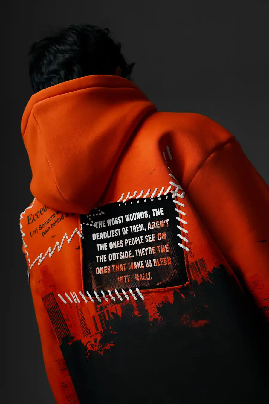 WOUNDS WITHIN ORANGE HOODIE
