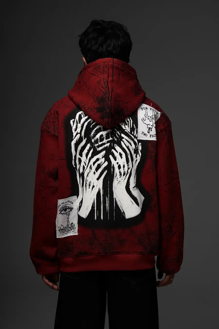SHADOWS OF DECEIT BRICK RED HOODIE