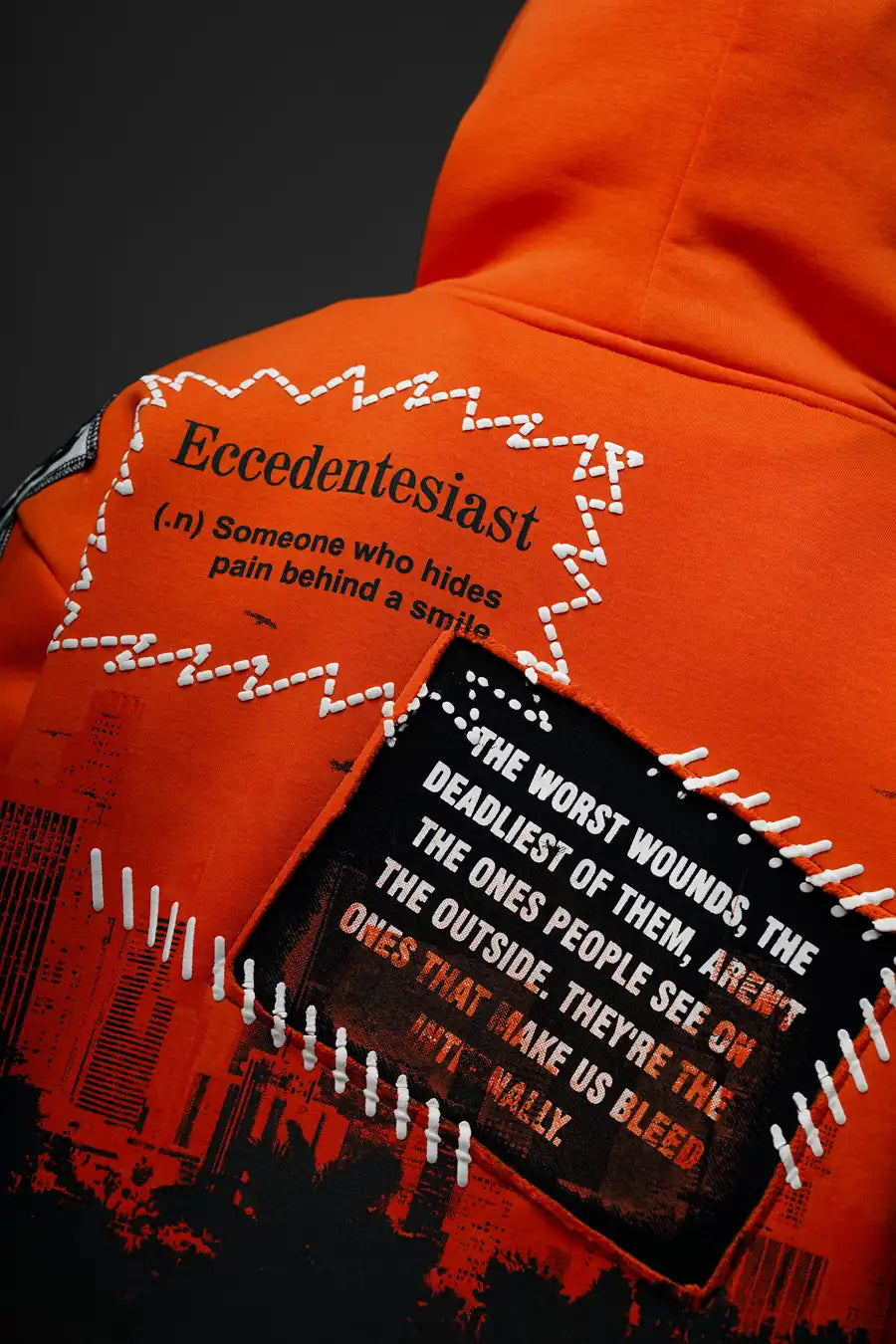 WOUNDS WITHIN ORANGE HOODIE