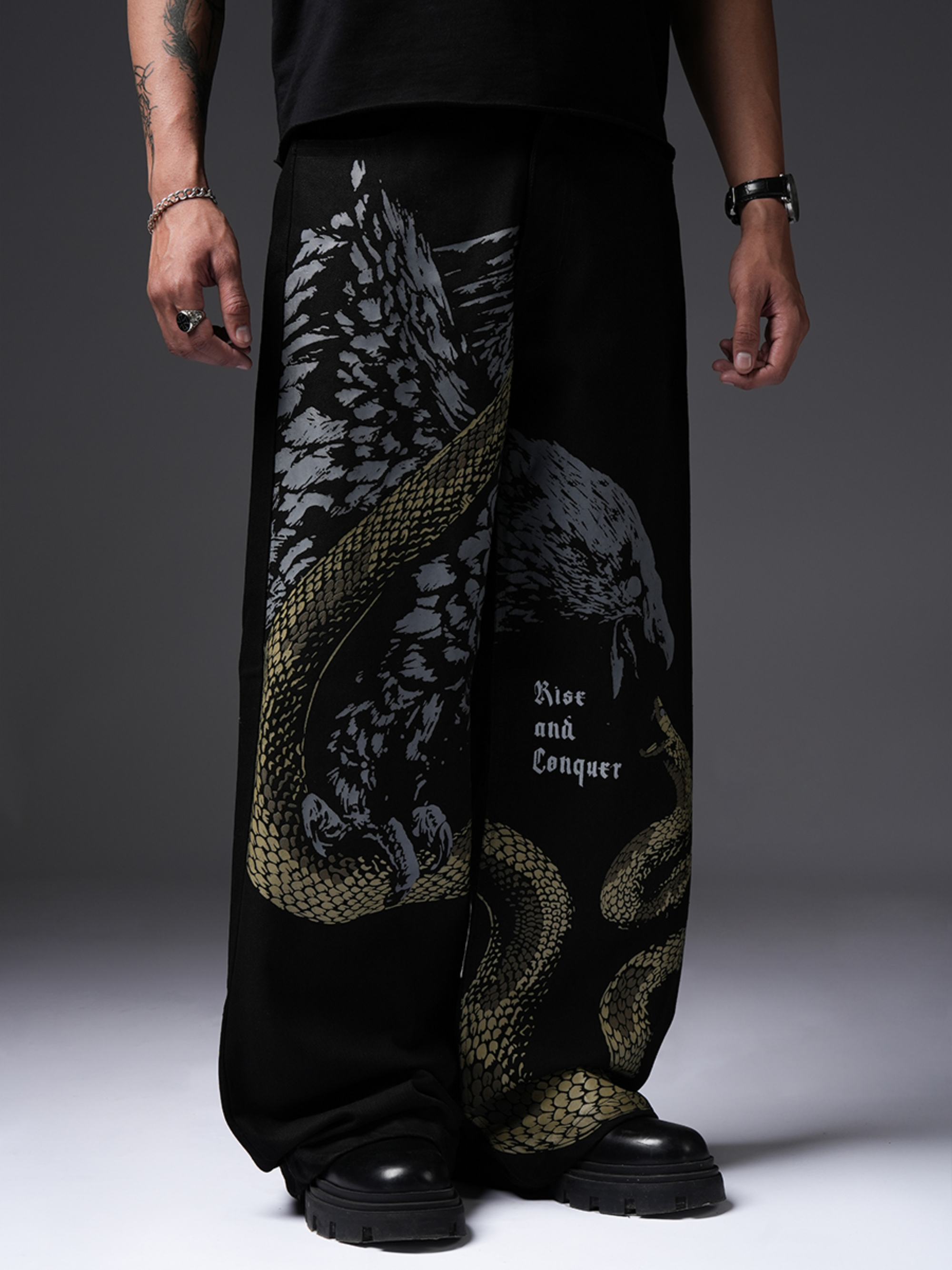 Rise and Conquer Black Denims