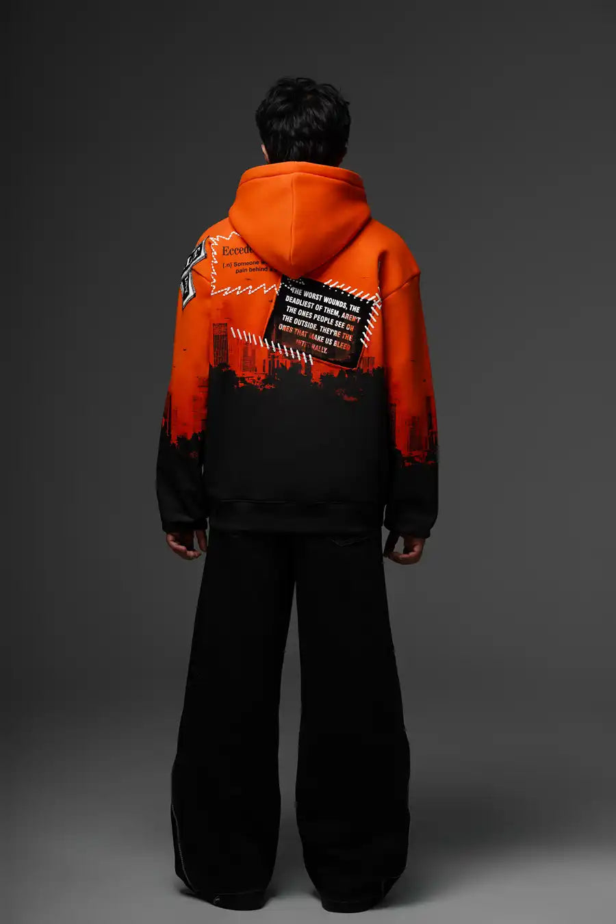WOUNDS WITHIN ORANGE HOODIE