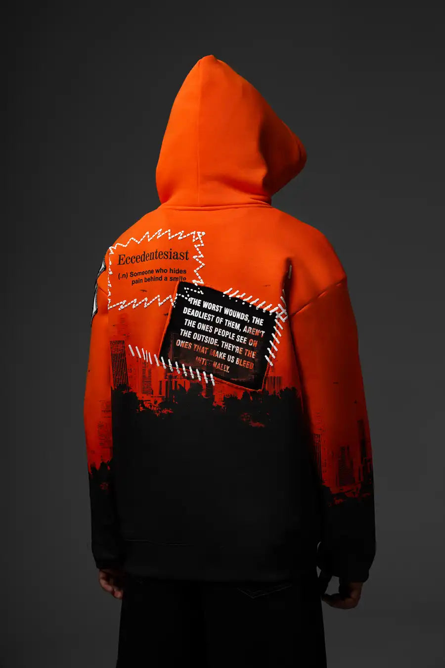 WOUNDS WITHIN ORANGE HOODIE