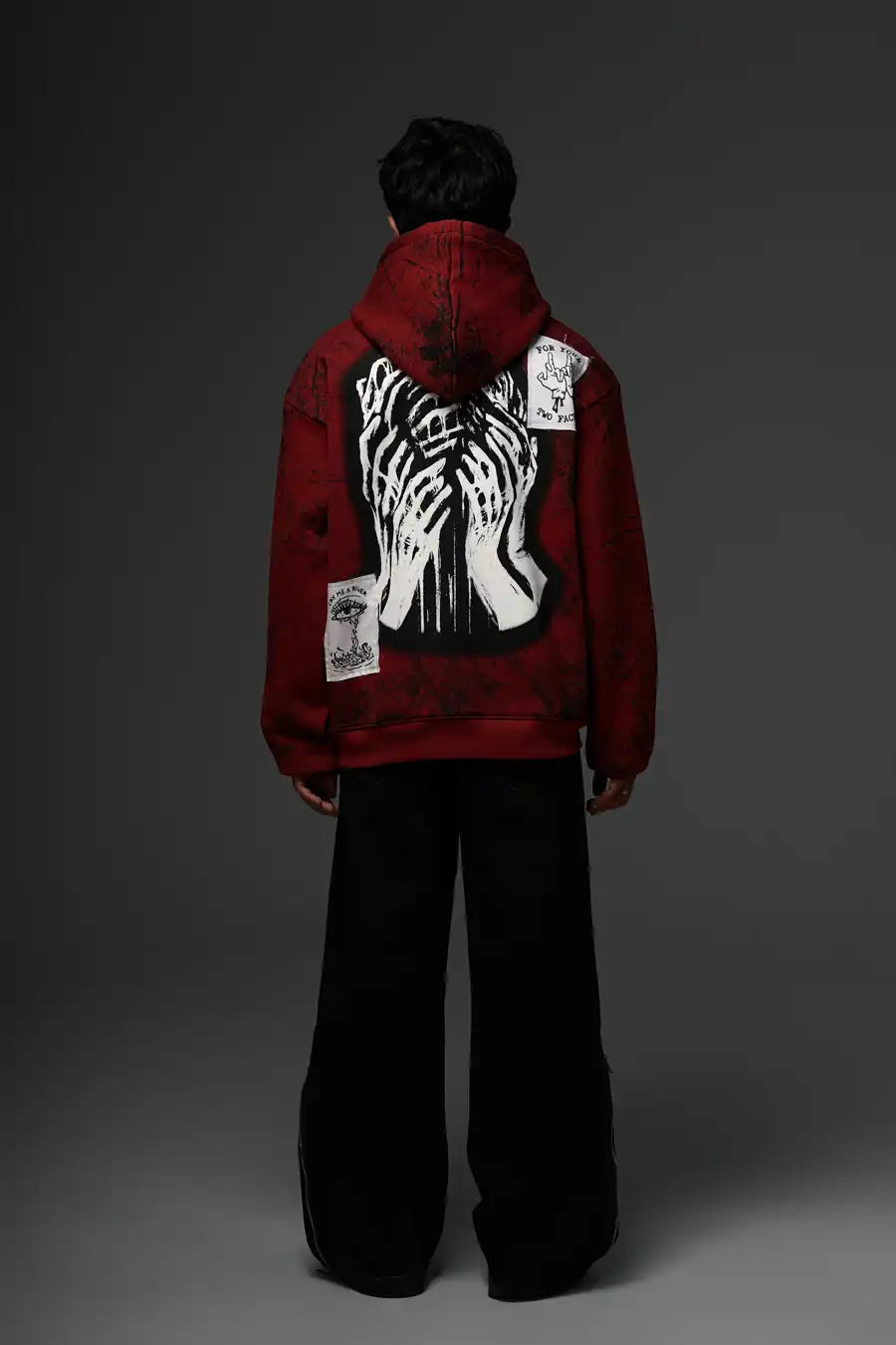 SHADOWS OF DECEIT BRICK RED HOODIE